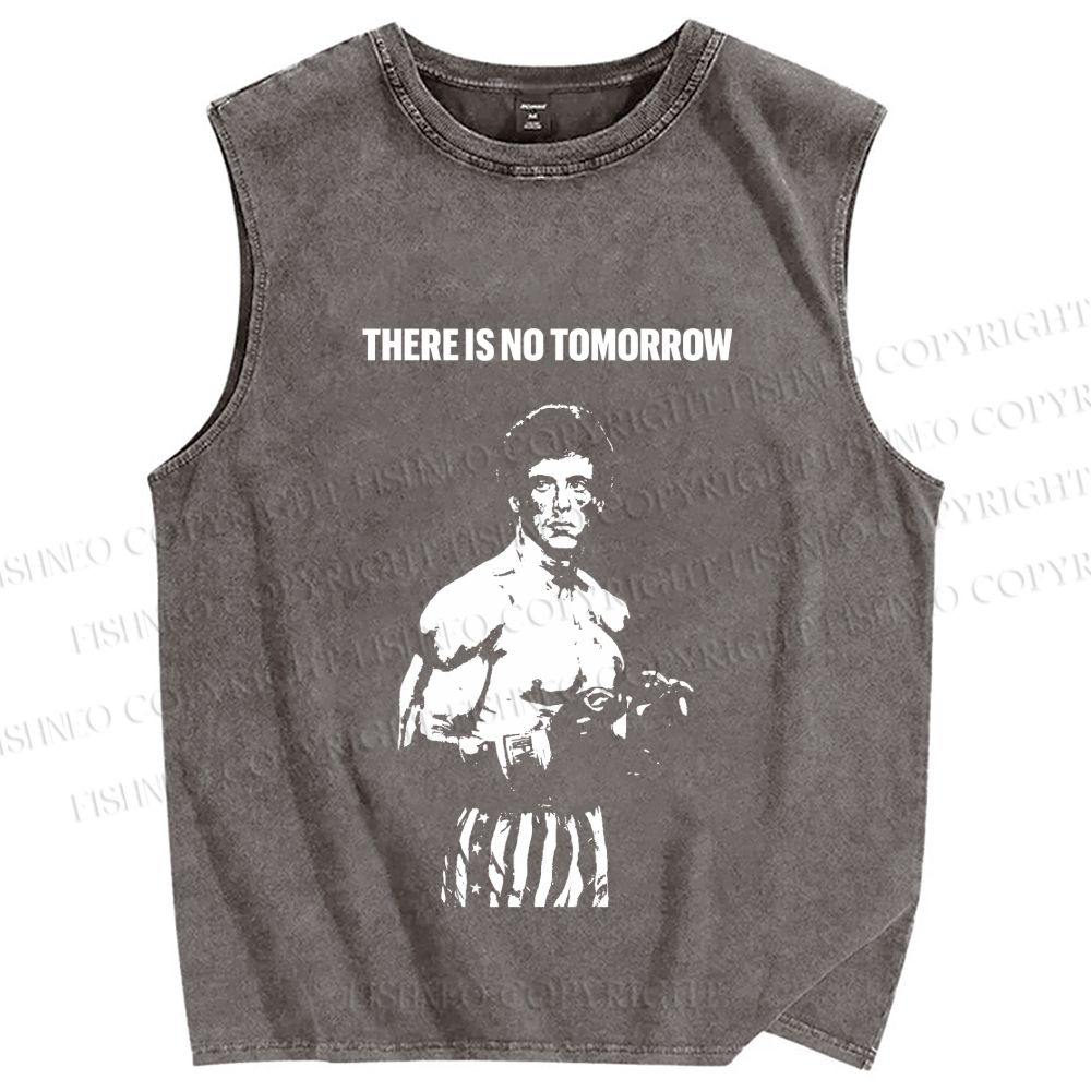 Unisex Rocky: There Is No Tomorrow Printed Washed Tank Top