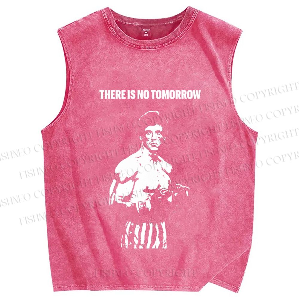 Unisex Rocky: There Is No Tomorrow Printed Washed Tank Top