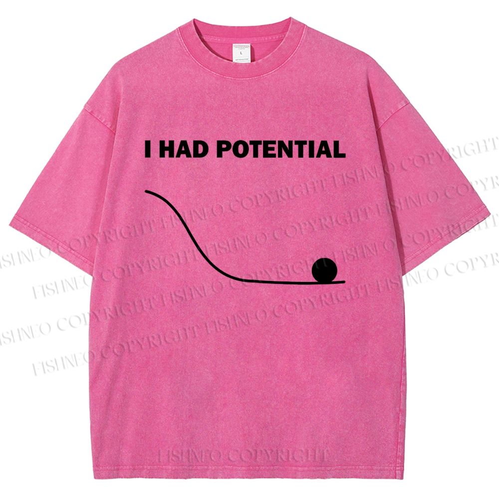 Unisex Project Hail Mary I Had Potential Printed Washed Tee