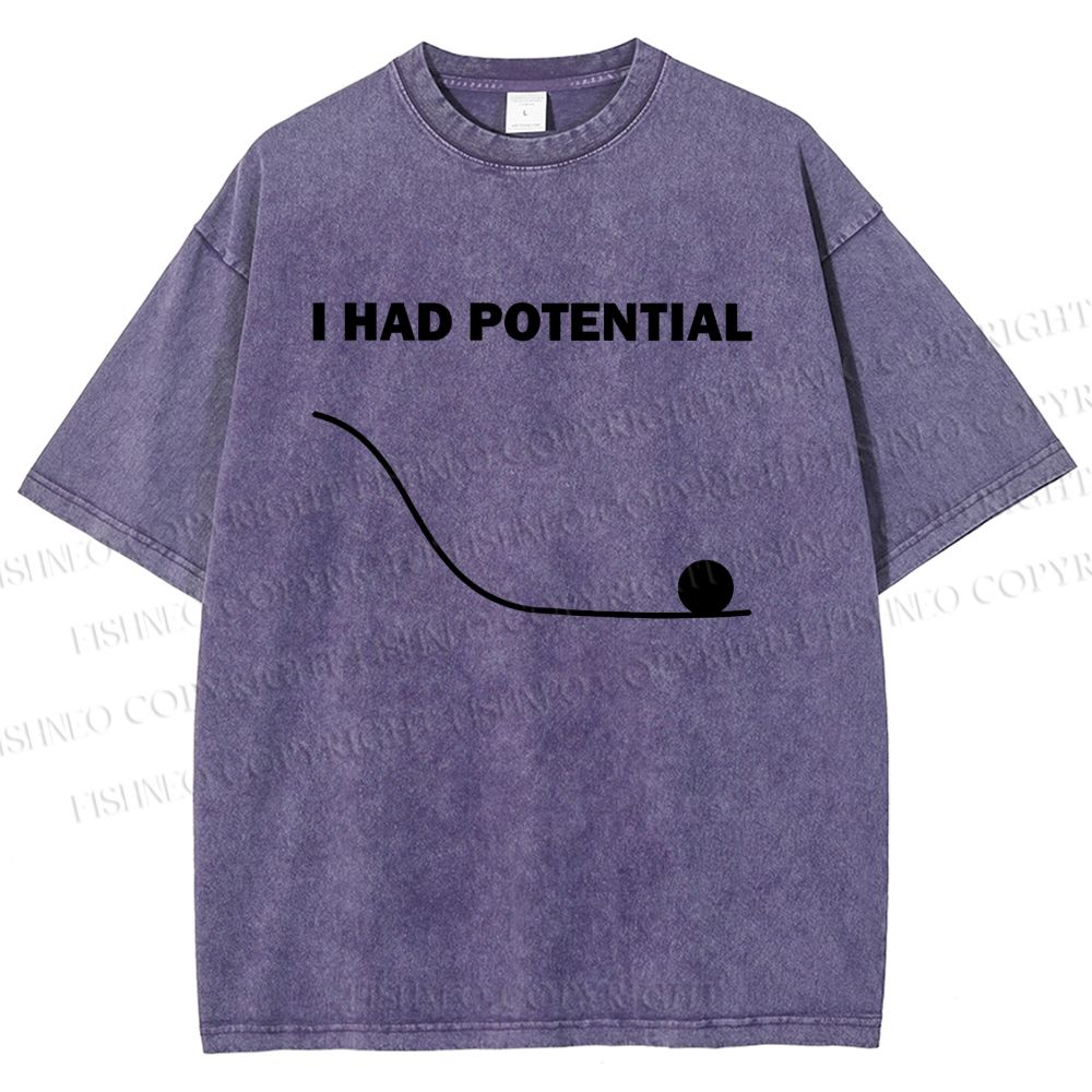 Unisex Project Hail Mary I Had Potential Printed Washed Tee
