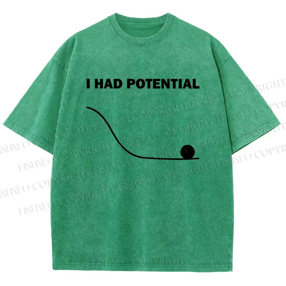 Unisex Project Hail Mary I Had Potential Printed Washed Tee