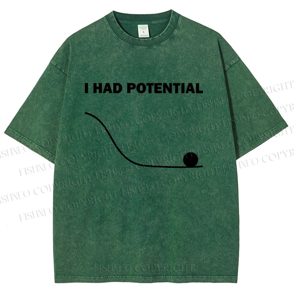 Unisex Project Hail Mary I Had Potential Printed Washed Tee