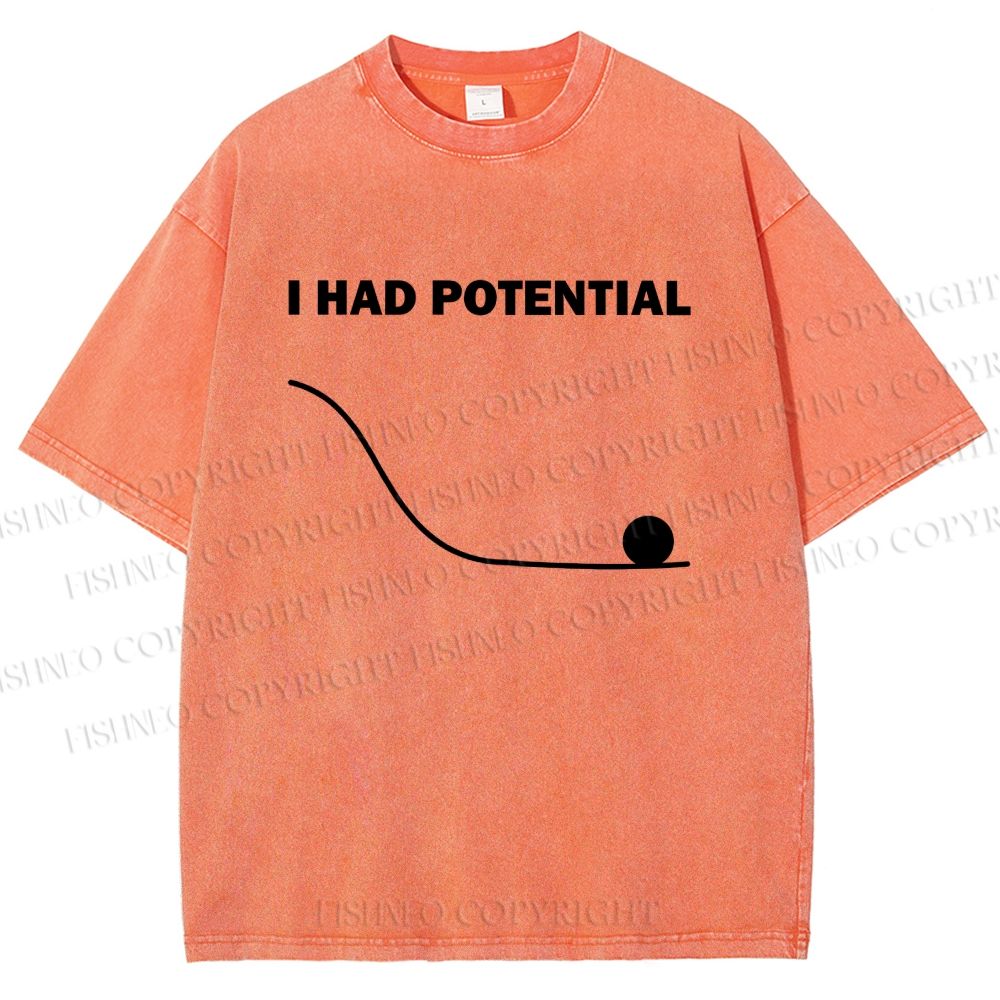 Unisex Project Hail Mary I Had Potential Printed Washed Tee