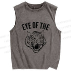 Unisex Rocky: Eye Of The Tiger Printed Washed Tank Top