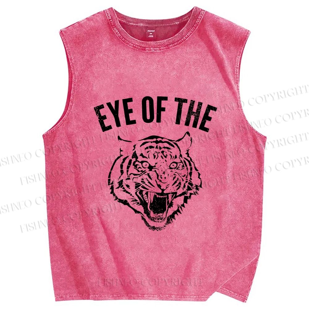 Unisex Rocky: Eye Of The Tiger Printed Washed Tank Top