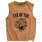 Unisex Rocky: Eye Of The Tiger Printed Washed Tank Top