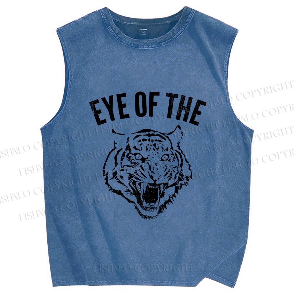 Unisex Rocky: Eye Of The Tiger Printed Washed Tank Top