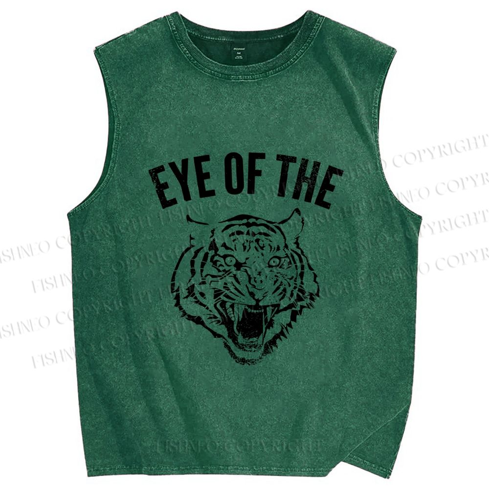 Unisex Rocky: Eye Of The Tiger Printed Washed Tank Top