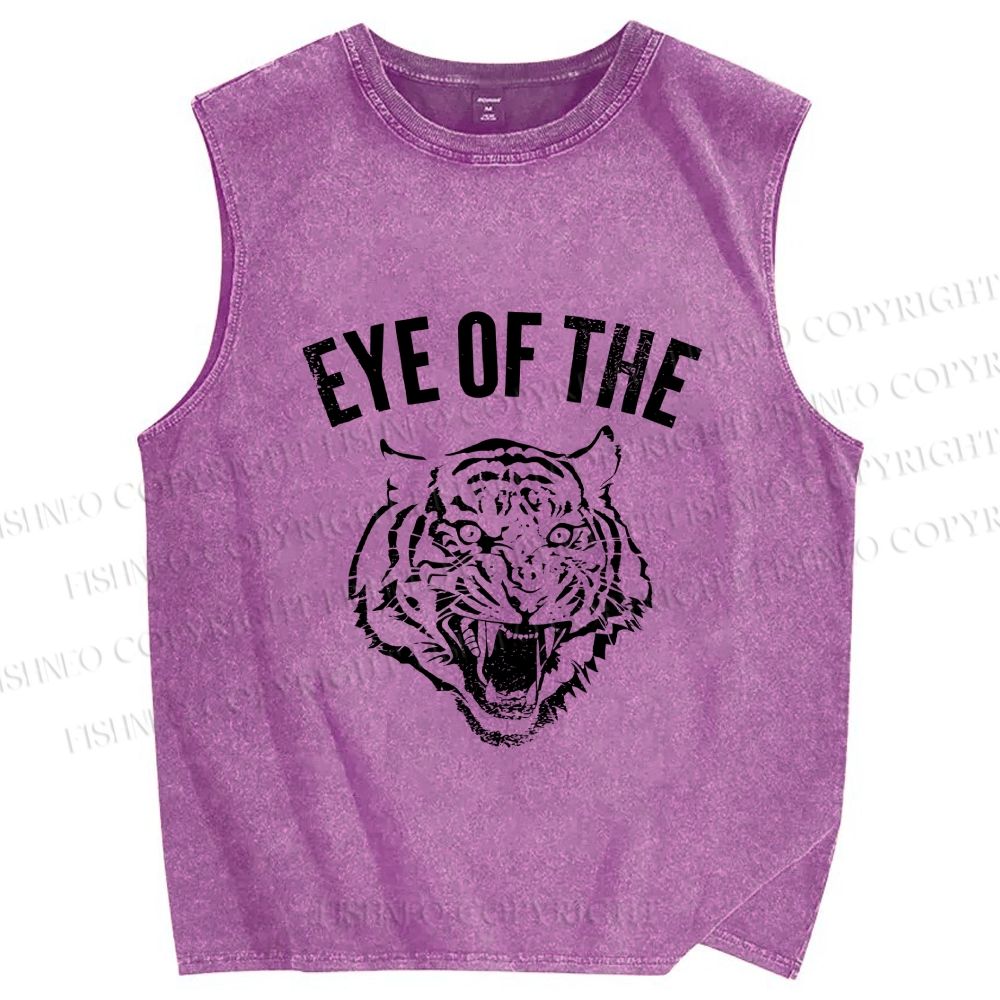 Unisex Rocky: Eye Of The Tiger Printed Washed Tank Top