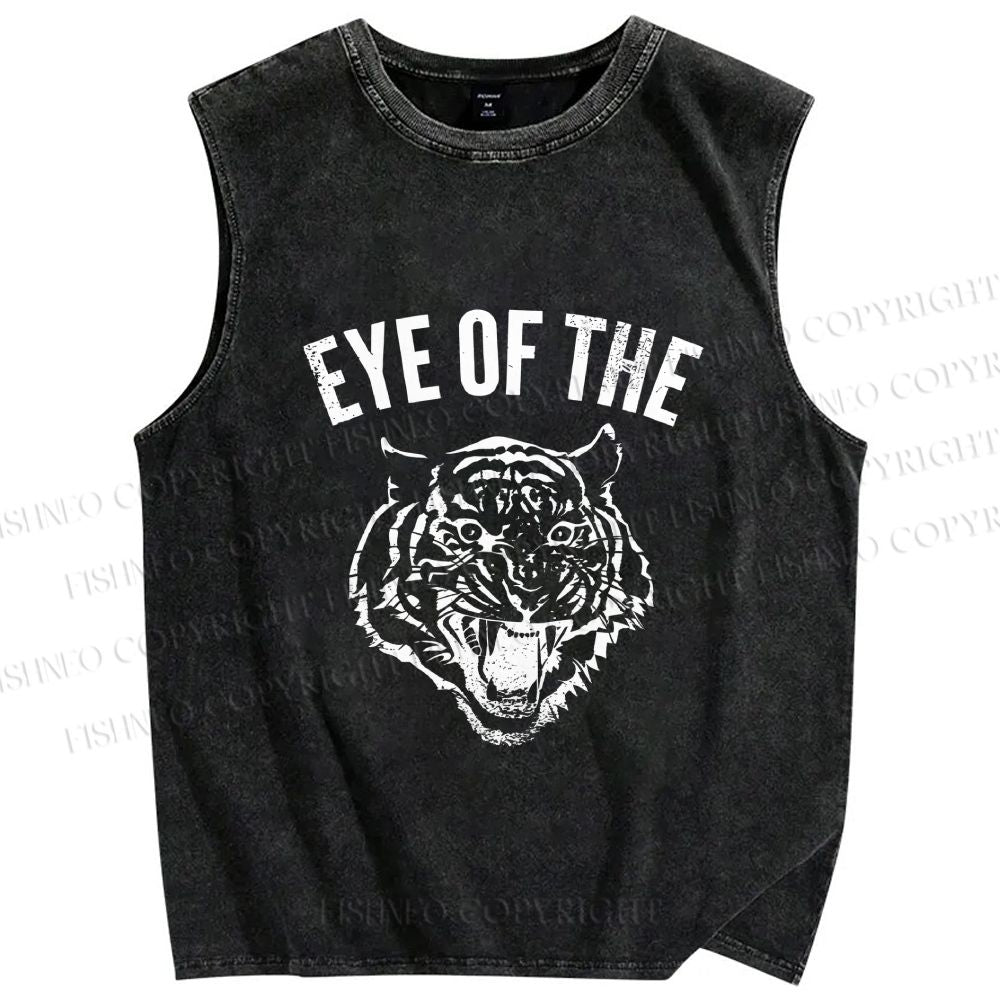 Unisex Rocky: Eye Of The Tiger Printed Washed Tank Top