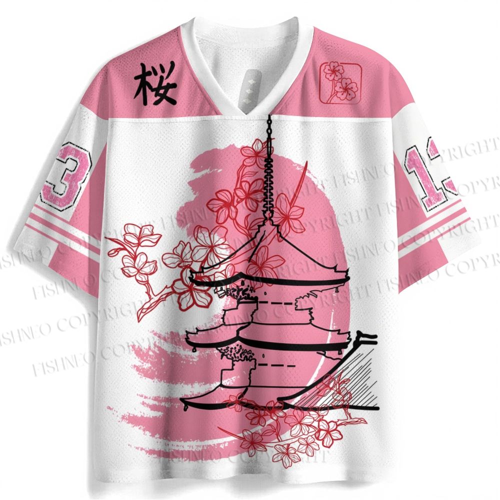 Cherry Blossoms Printed Jersey Shirts