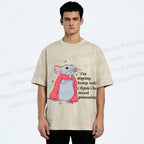 Unisex Mood Poisoning Stay Home Mouse Printed Washed Tee