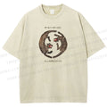Unisex Two Tigers Printed Washed Tee