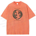 Unisex Two Tigers Printed Washed Tee