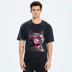 Holiday Cat Washed T-Shirt