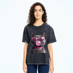 Holiday Cat Washed T-Shirt