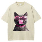 Holiday Cat Washed T-Shirt