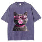 Holiday Cat Washed T-Shirt
