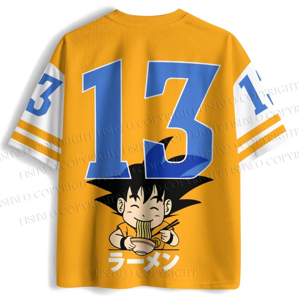 Goku Eating Ramen Jersey Shirts