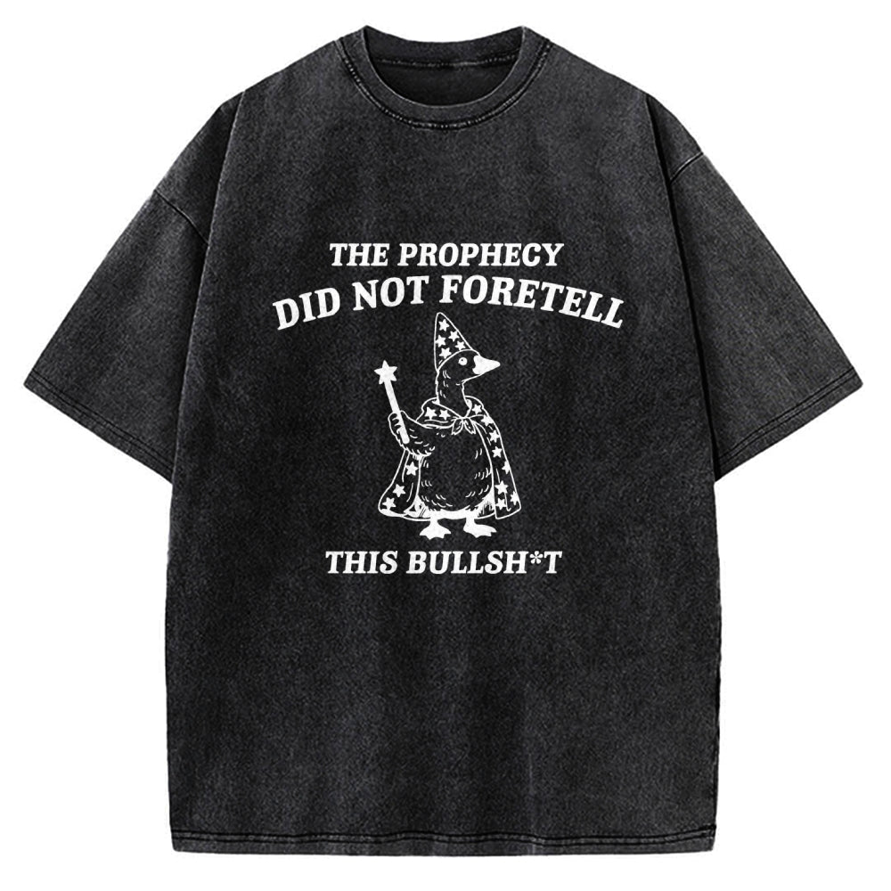 Unisex The Prophecy Did Not Foretell Printed Washed Tee