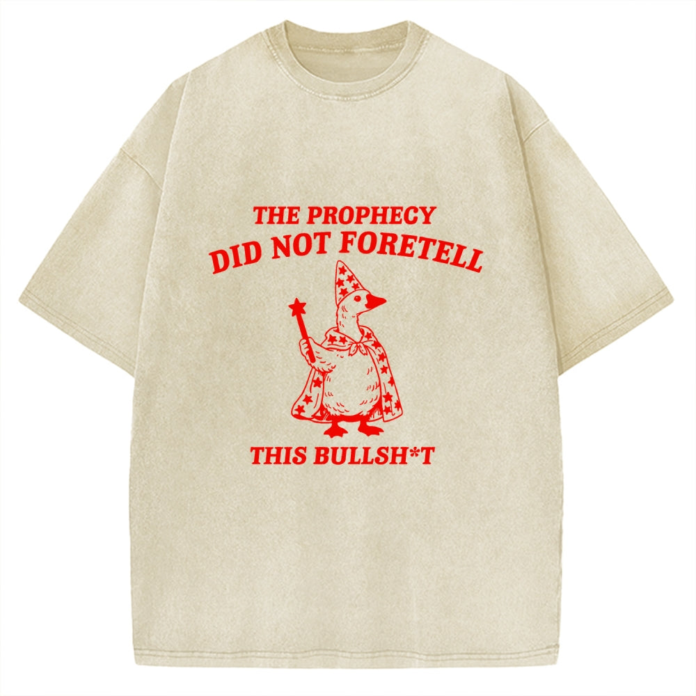 Unisex The Prophecy Did Not Foretell Printed Washed Tee