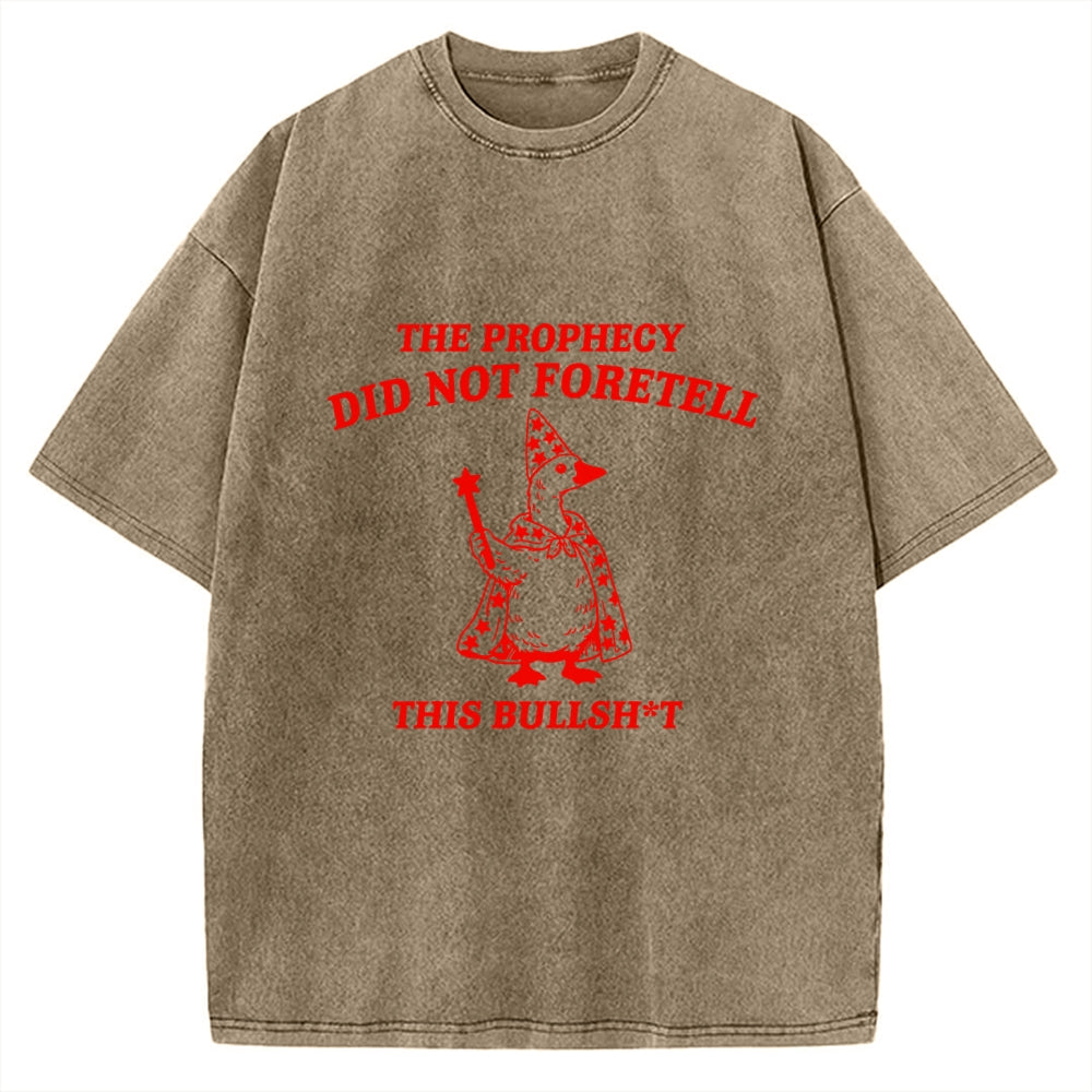 Unisex The Prophecy Did Not Foretell Printed Washed Tee