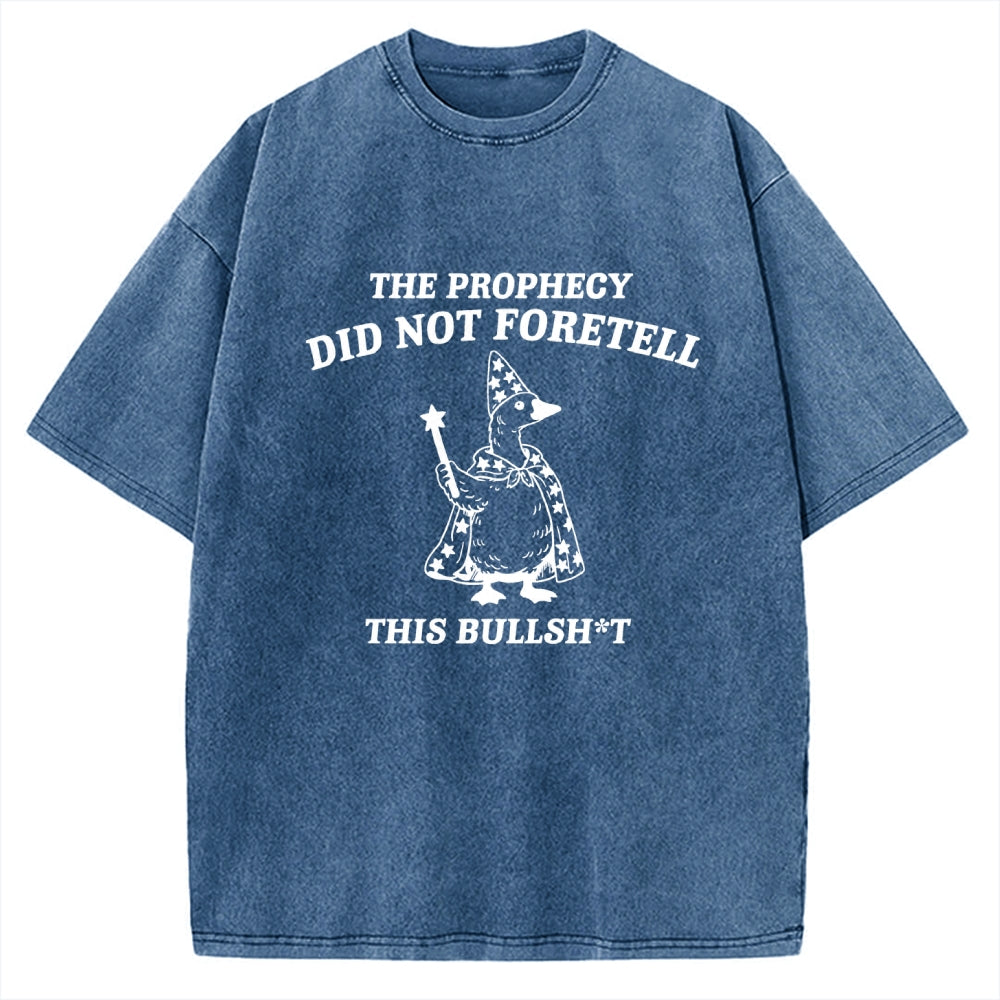 Unisex The Prophecy Did Not Foretell Printed Washed Tee