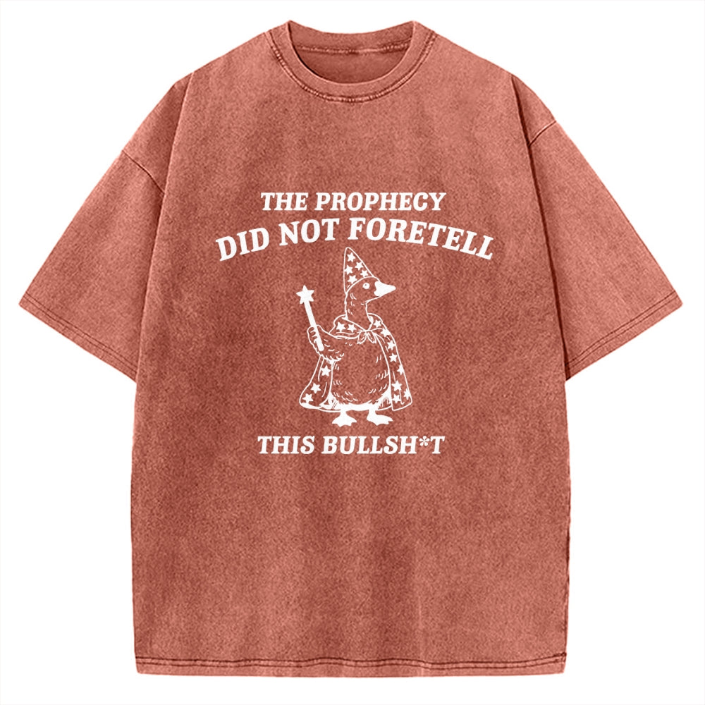 Unisex The Prophecy Did Not Foretell Printed Washed Tee