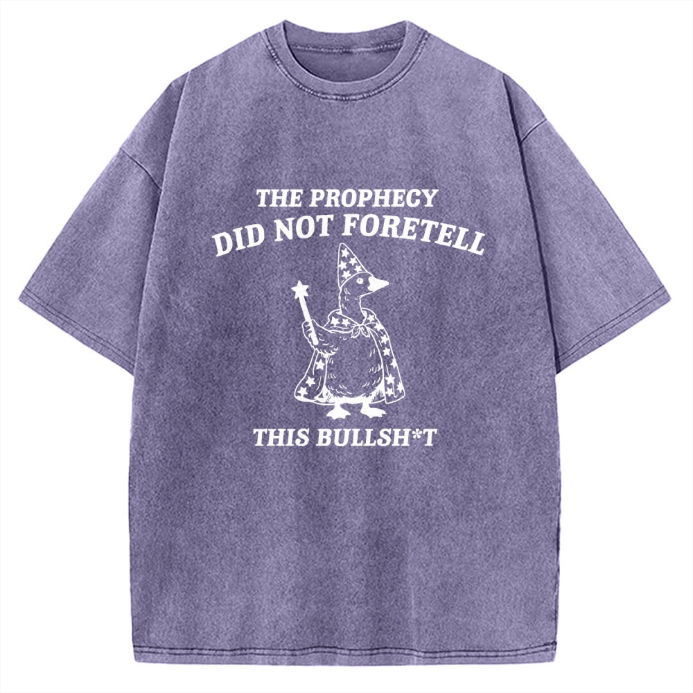Unisex The Prophecy Did Not Foretell Printed Washed Tee