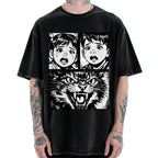 Unisex The Last Meow Printed Washed Tee