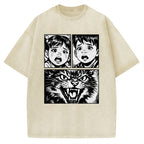 Unisex The Last Meow Printed Washed Tee