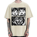 Unisex The Last Meow Printed Washed Tee