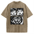 Unisex The Last Meow Printed Washed Tee