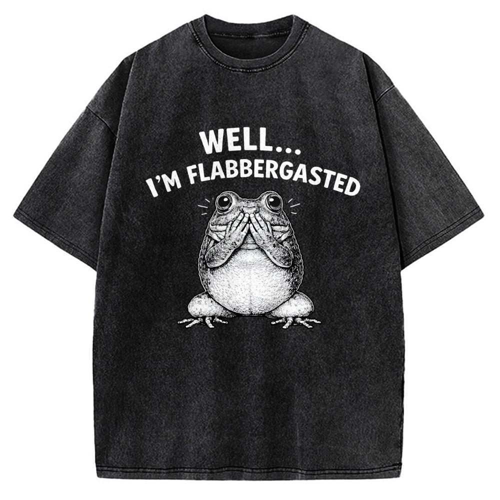 Unisex Well Im Flabbergasted Essential Printed Washed Tee