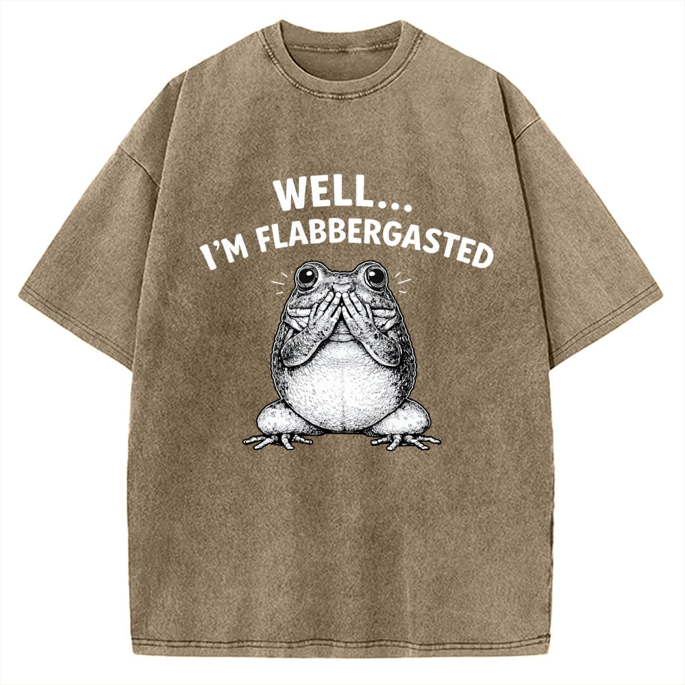 Unisex Well Im Flabbergasted Essential Printed Washed Tee