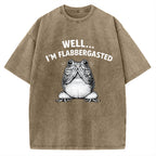 Unisex Well Im Flabbergasted Essential Printed Washed Tee
