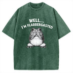 Unisex Well Im Flabbergasted Essential Printed Washed Tee