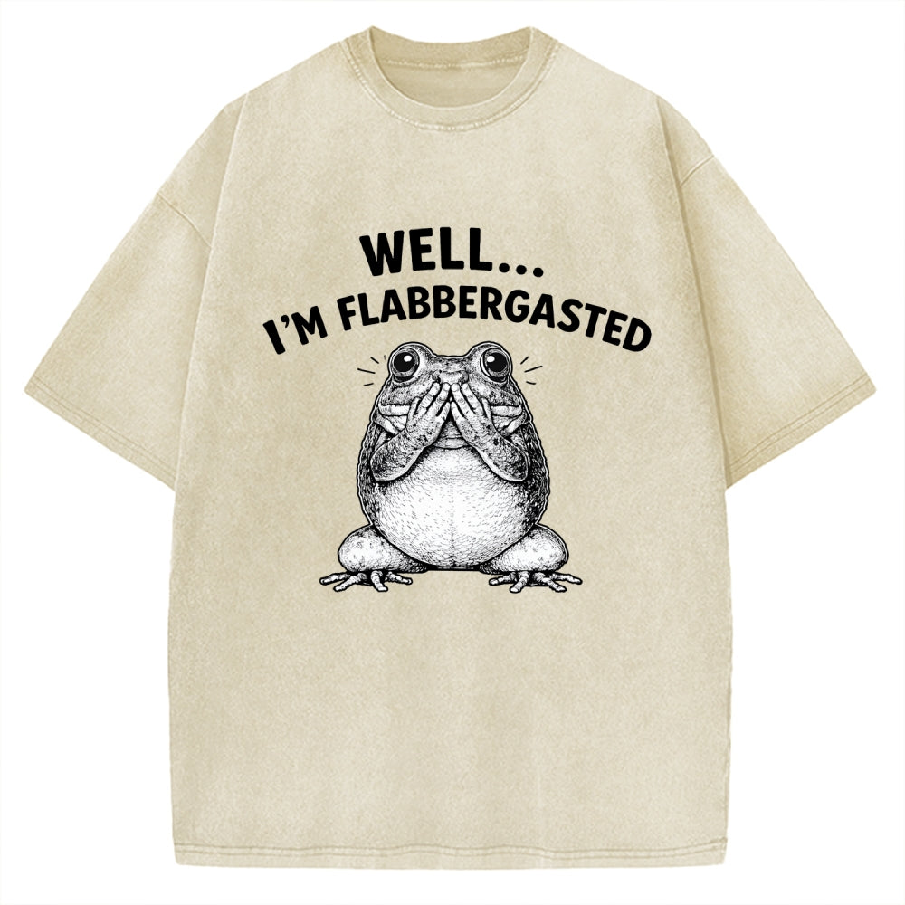 Unisex Well Im Flabbergasted Essential Printed Washed Tee