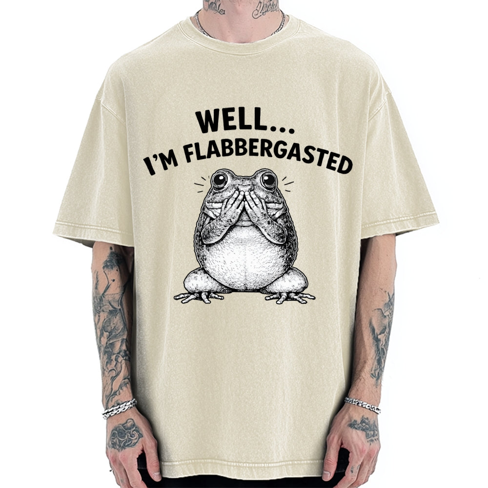Unisex Well Im Flabbergasted Essential Printed Washed Tee