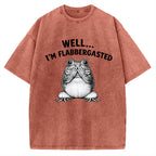 Unisex Well Im Flabbergasted Essential Printed Washed Tee