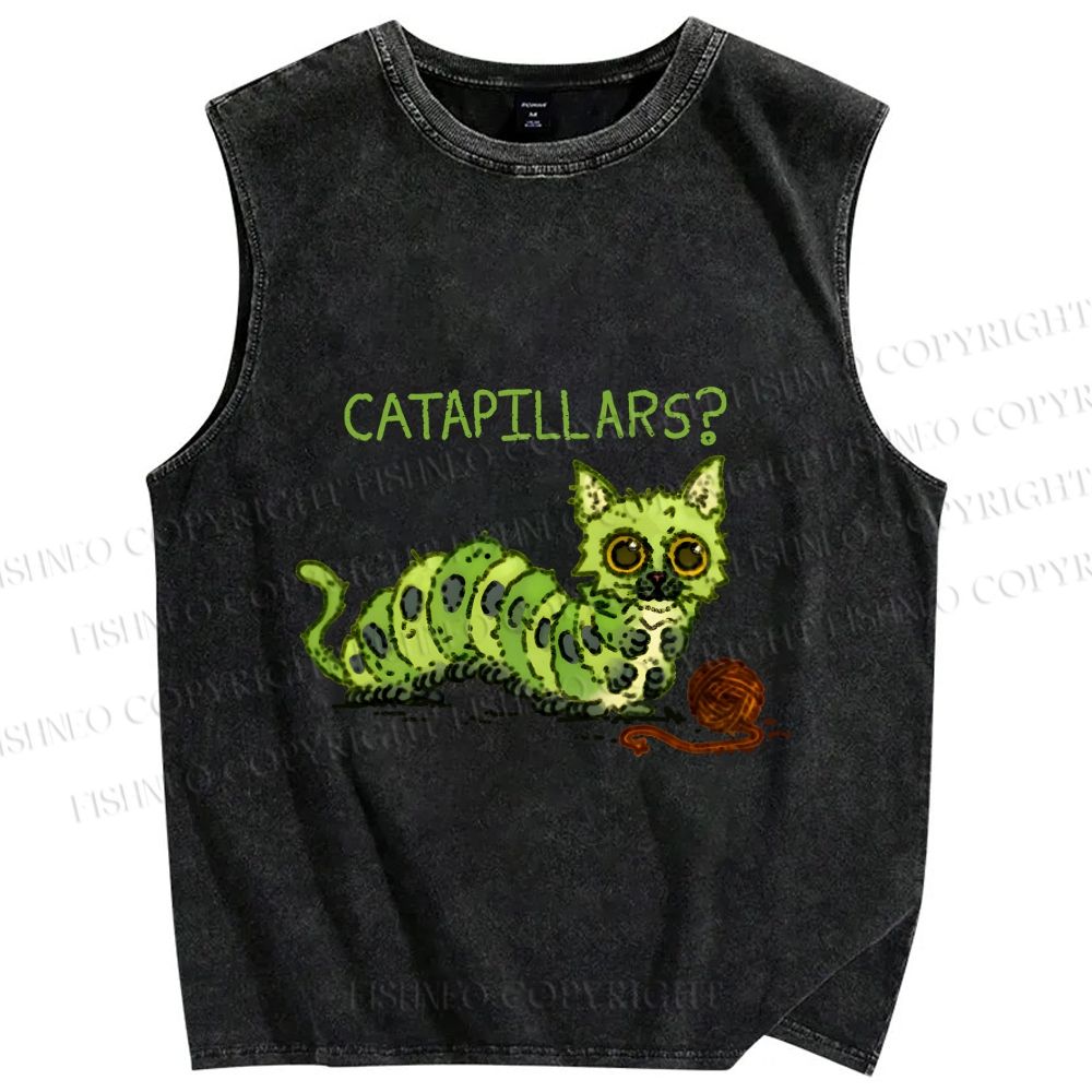 Unisex Catapollars Printed Washed Tank Top