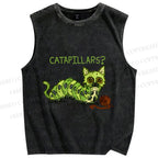 Unisex Catapollars Printed Washed Tank Top