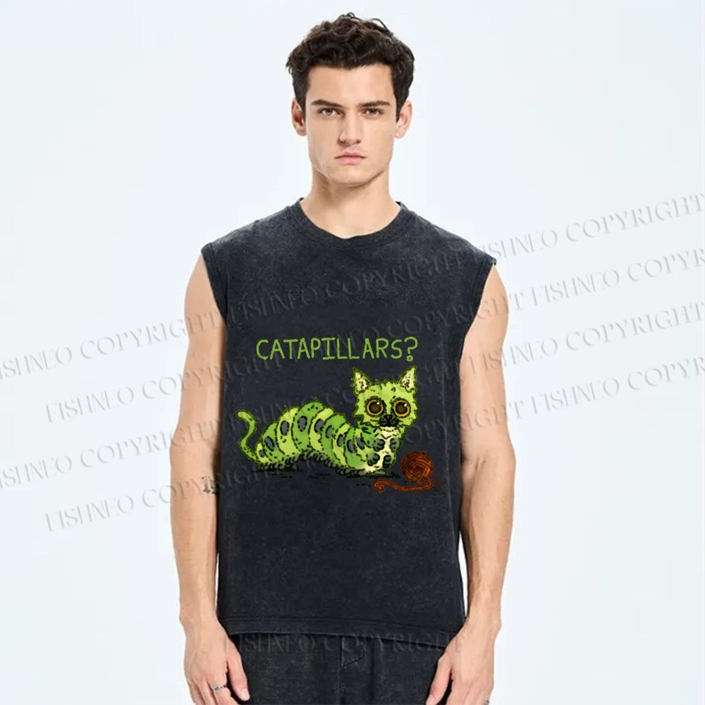 Unisex Catapollars Printed Washed Tank Top