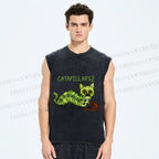 Unisex Catapollars Printed Washed Tank Top