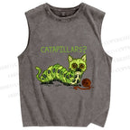 Unisex Catapollars Printed Washed Tank Top