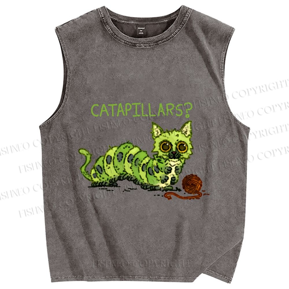 Unisex Catapollars Printed Washed Tank Top