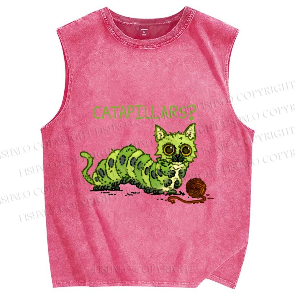 Unisex Catapollars Printed Washed Tank Top