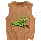 Unisex Catapollars Printed Washed Tank Top