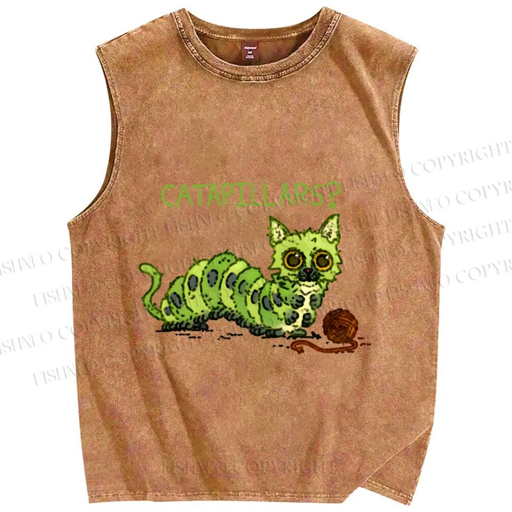 Unisex Catapollars Printed Washed Tank Top