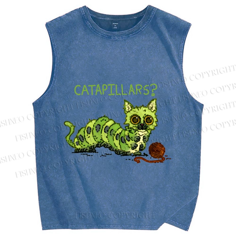 Unisex Catapollars Printed Washed Tank Top
